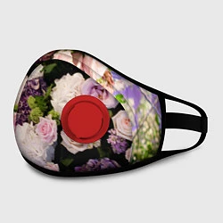 Маска с клапаном Весенние цветы, цвет: 3D-красный — фото 2
