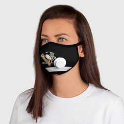 Маска с клапаном Pittsburgh Penguins: Black, цвет: 3D-белый