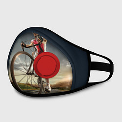Маска с клапаном Велогонщик, цвет: 3D-красный — фото 2