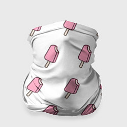 Бандана-труба Мороженое розовое, цвет: 3D-принт