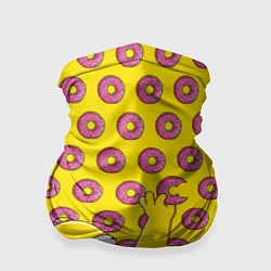 Бандана-труба Пончики Гомера Симпсона, цвет: 3D-принт