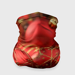 Бандана-труба Красные украшения, цвет: 3D-принт
