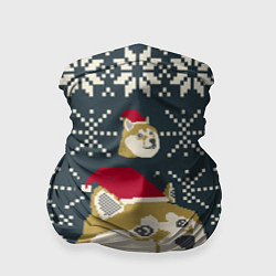 Бандана-труба Doge новогодний, цвет: 3D-принт