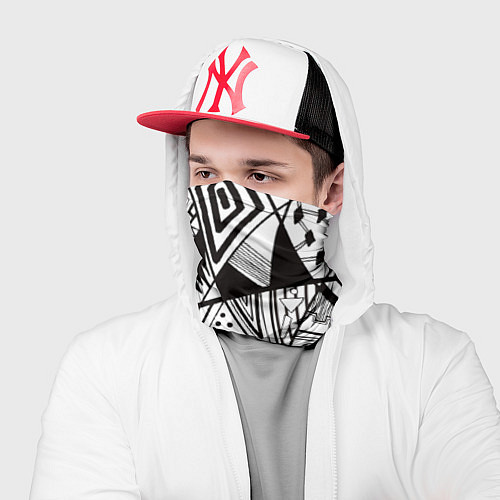 Бандана Black and white / 3D-принт – фото 2