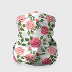 Бандана-труба Розы Паттерн, цвет: 3D-принт