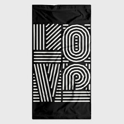 Бандана-труба L O V E, цвет: 3D-принт — фото 2