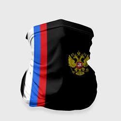 Бандана-труба Россия: Линия триколор, цвет: 3D-принт