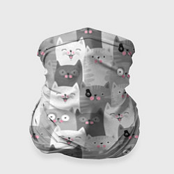 Бандана-труба Эмоции котов, цвет: 3D-принт