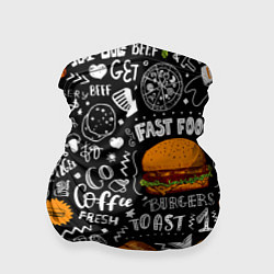Бандана-труба Fast Food, цвет: 3D-принт