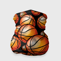 Бандана-труба Баскетбольные яркие мячи, цвет: 3D-принт
