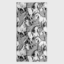 Бандана-труба Белые лошади - паттерн, цвет: 3D-принт — фото 2