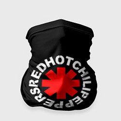 Бандана-труба Red Hot chili peppers logo on black, цвет: 3D-принт