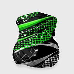 Бандана-труба Black and green corners, цвет: 3D-принт