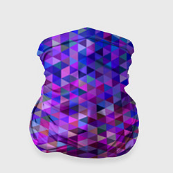 Бандана-труба Треугольники мозаика пиксели, цвет: 3D-принт