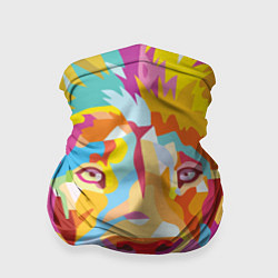 Бандана-труба Акварельный лев, цвет: 3D-принт