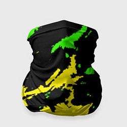 Бандана-труба Желто-зеленый, цвет: 3D-принт