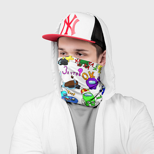 Бандана AMONG US STICKERBOMBING / 3D-принт – фото 2