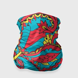 Бандана-труба Цветочный Узор, цвет: 3D-принт
