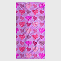 Бандана-труба Розовые сердечки, цвет: 3D-принт — фото 2