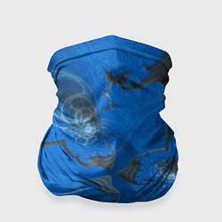 Бандана-труба Абстракция - Голубые разводы, цвет: 3D-принт