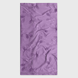 Бандана-труба Листья на фиолетовом фоне, цвет: 3D-принт — фото 2