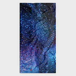 Бандана-труба Синяя чешуйчатая абстракция blue cosmos, цвет: 3D-принт — фото 2