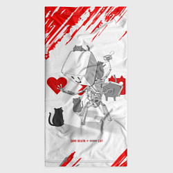 Бандана-труба Love, Death and Cats Любов, смерть и котики Z, цвет: 3D-принт — фото 2