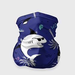 Бандана-труба Акула и серфинг, цвет: 3D-принт