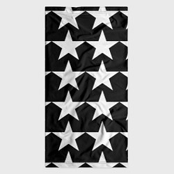 Бандана-труба Белые звёзды на чёрном фоне, цвет: 3D-принт — фото 2