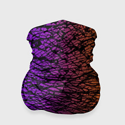 Бандана-труба Градиентный разлом 3D 3Д, цвет: 3D-принт