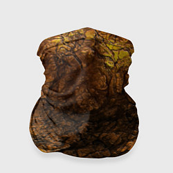 Бандана-труба Желто-черная текстура камня, цвет: 3D-принт