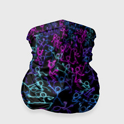 Бандана-труба Neon Rave Party, цвет: 3D-принт
