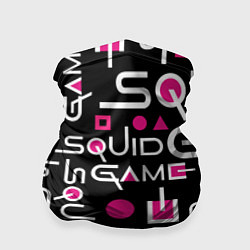 Бандана-труба SQUID GAME ЛОГО PINK, цвет: 3D-принт
