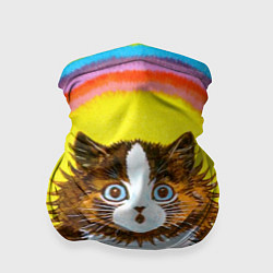 Бандана-труба Радужный кот Луиса Уэйна, цвет: 3D-принт