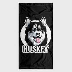 Бандана-труба Собака Хаски Husky, цвет: 3D-принт — фото 2