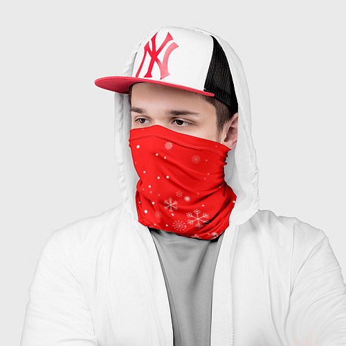 Бандана Летящие снежинки / 3D-принт – фото 2