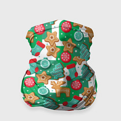 Бандана-труба Новогодние печеньки, цвет: 3D-принт