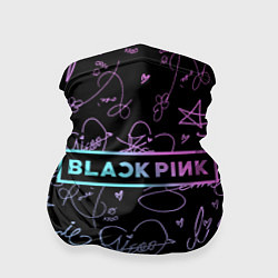 Бандана NEON BLACKPINK АВТОГРАФЫ