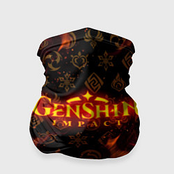 Бандана-труба GENSHIN IMPACT FIRE SYMBOL ОГНЕННАЯ СТИХИЯ, цвет: 3D-принт