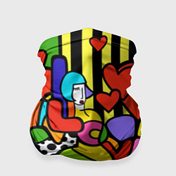 Бандана-труба Romero Britto - love you, цвет: 3D-принт