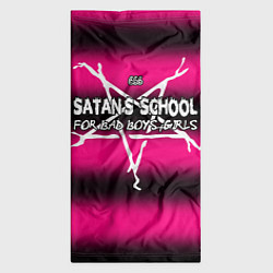 Бандана-труба Satan school for bad boys and girls pink, цвет: 3D-принт — фото 2