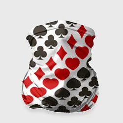 Бандана-труба Карточные Масти Card Suits, цвет: 3D-принт
