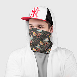 Бандана-труба Птички на ветках, цвет: 3D-принт — фото 2