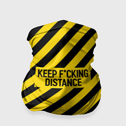 Бандана-труба Keep fucking distance, цвет: 3D-принт
