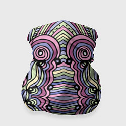 Бандана-труба Абстракция разноцветная Калейдоскоп Фиолетовый, зе, цвет: 3D-принт