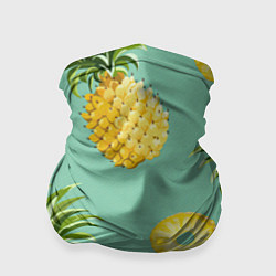 Бандана-труба Большие ананасы, цвет: 3D-принт