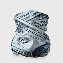 Бандана-труба Доллары с Вашингтоном, цвет: 3D-принт