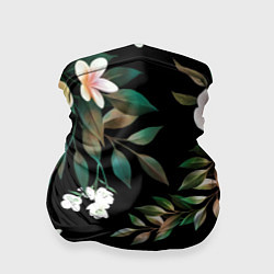Бандана-труба Цветы Полуночный Сад, цвет: 3D-принт