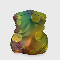 Бандана-труба Кружочки на разноцветном фоне, цвет: 3D-принт