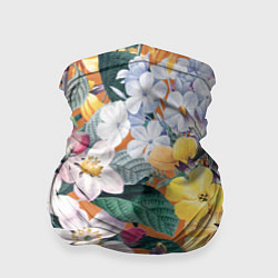 Бандана-труба Цветы Красочный Лакфиоль, цвет: 3D-принт